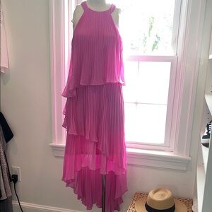 Laundry by Shelli Segal Pink Layered Pleated Dress